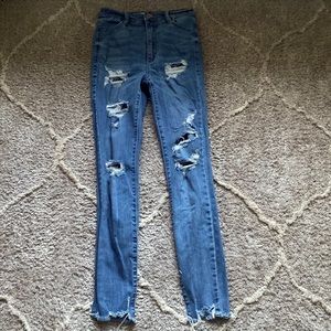 Size 0 blue ripped jeans from Garage
